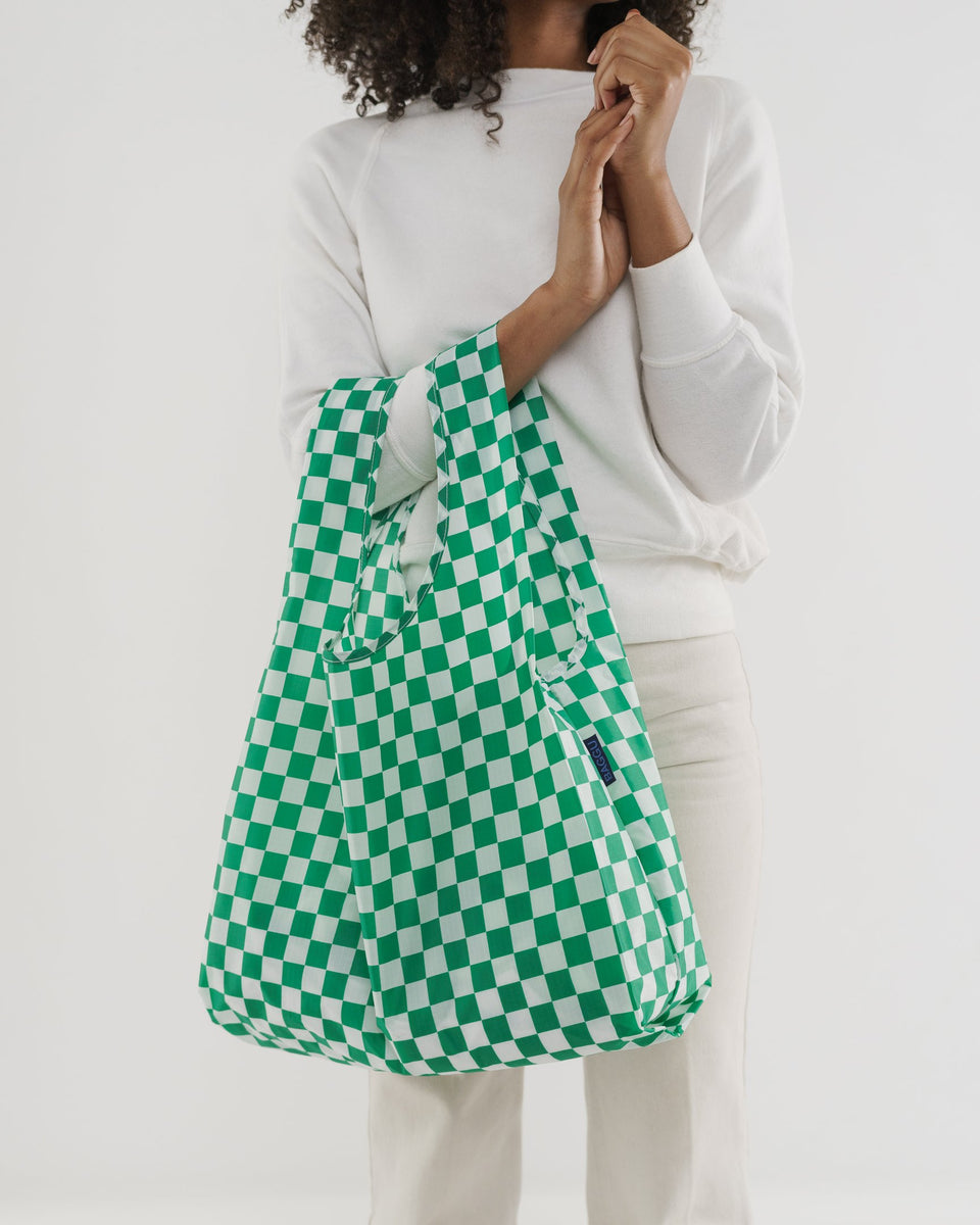 Standard Baggu Green Checkerbord