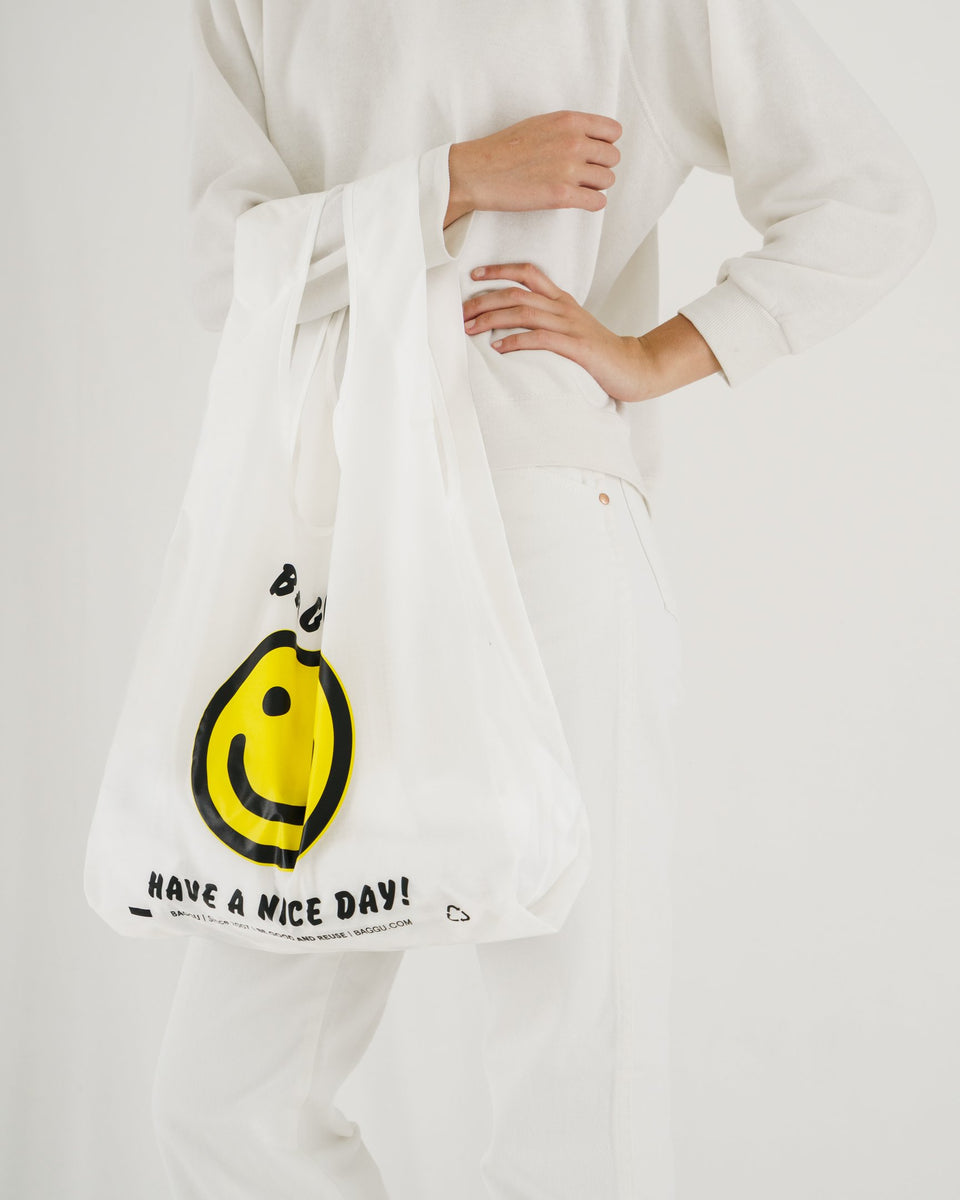 Baggu Standard Reusable Bag - Yellow Happy