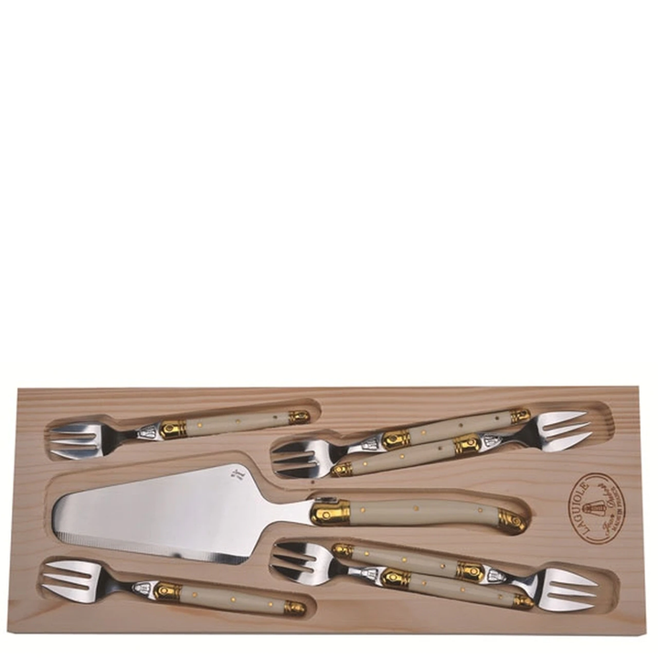 Jean Dubost 7 Pc Cake Set with Ivory handles