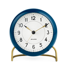 Arne Jacobsen  Station Alarm Clock - Petrol Blue